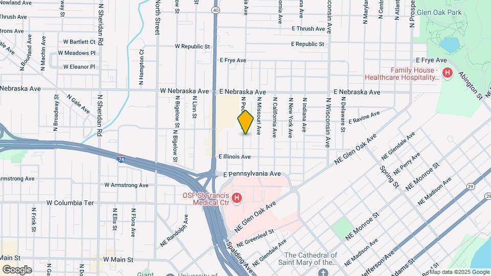 1626 N Peoria Ave Mapa y Detalles de la Ubicación