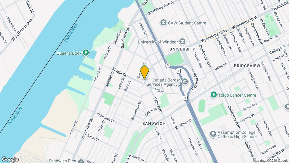 3186 Wyandotte St W Mapa y Detalles de la Ubicación