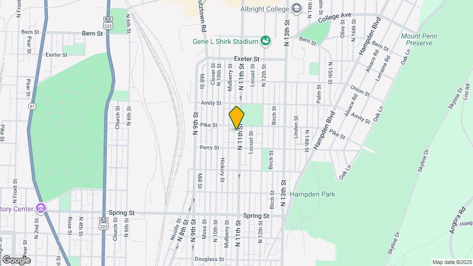 1346 N 11th St Mapa y Detalles de la Ubicación