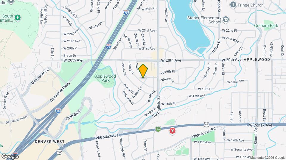 1900 Zang St Map and Location Details