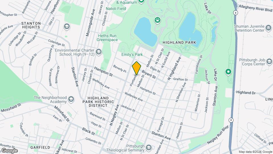 1132 Portland St, Unit Apt 1 Mapa y Detalles de la Ubicación