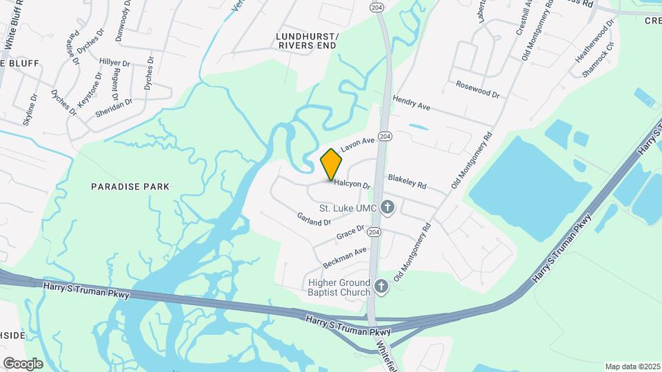 1317 Halcyon Dr Map and Location Details