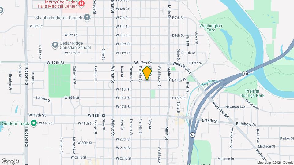 1403 Clay St Map and Location Details