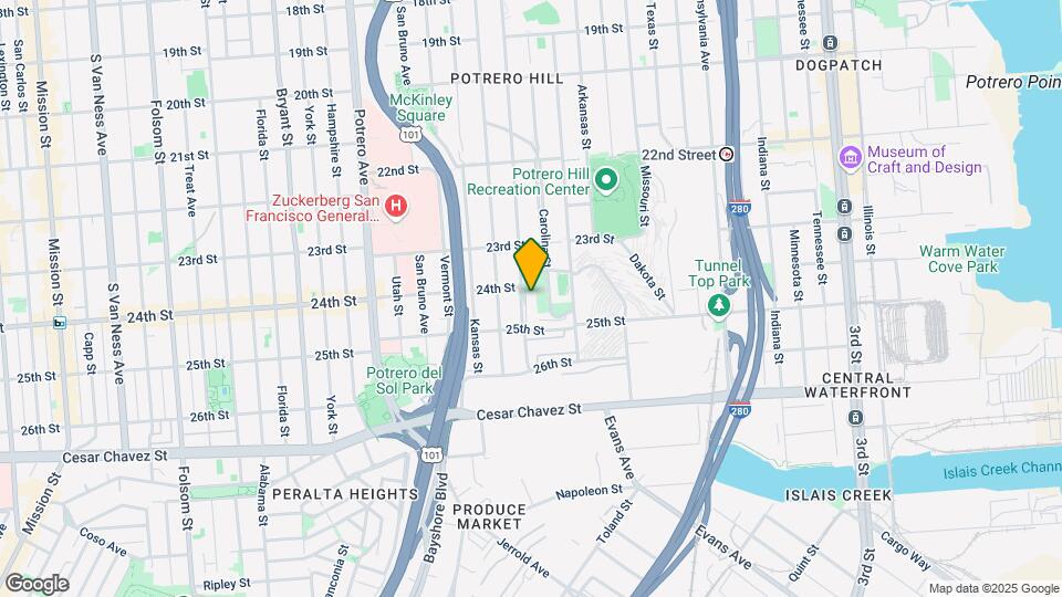 1333 De Haro St Mapa y Detalles de la Ubicación