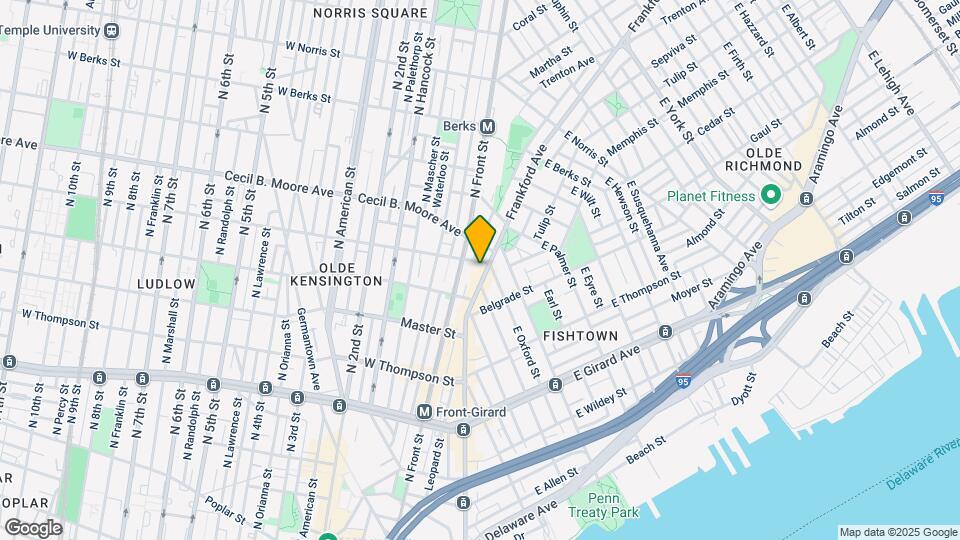 1540 Frankford Ave Map and Location Details