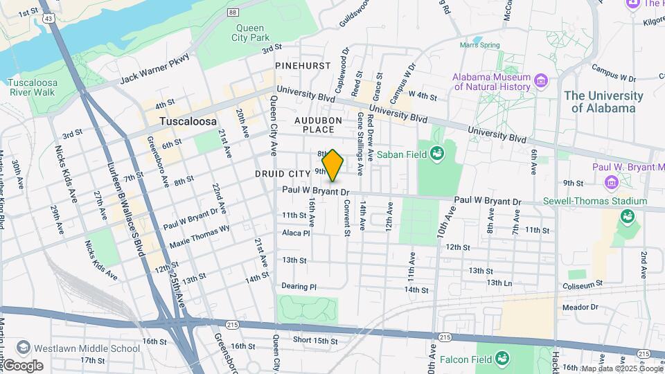 1438 Paul W Bryant Dr Map and Location Details