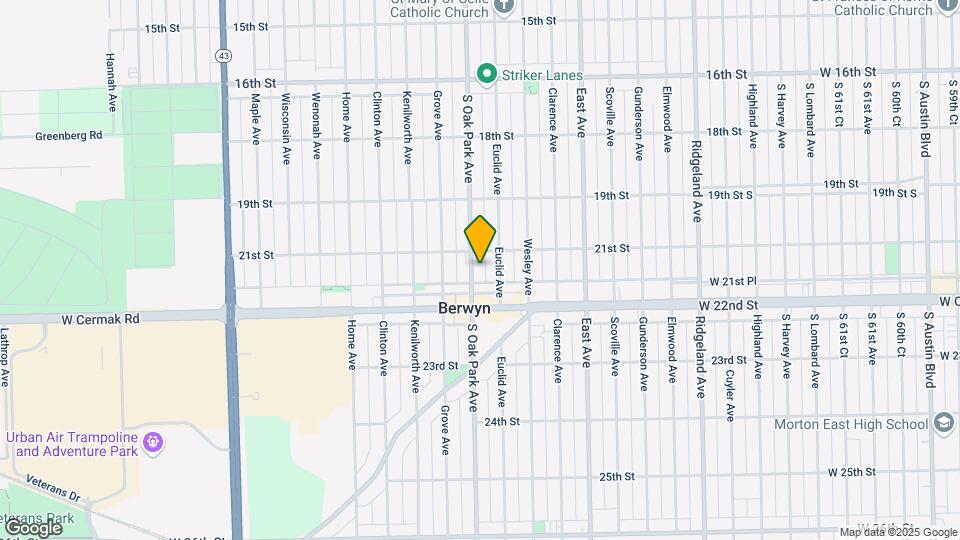 2111 S Oak Park Ave Mapa y Detalles de la Ubicación