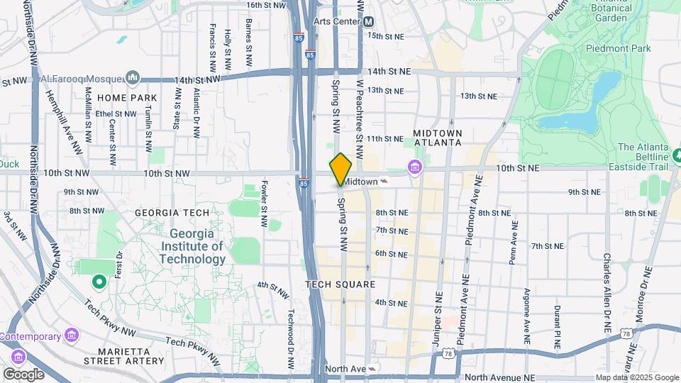 44 Peachtree Pl NW Mapa y Detalles de la Ubicación