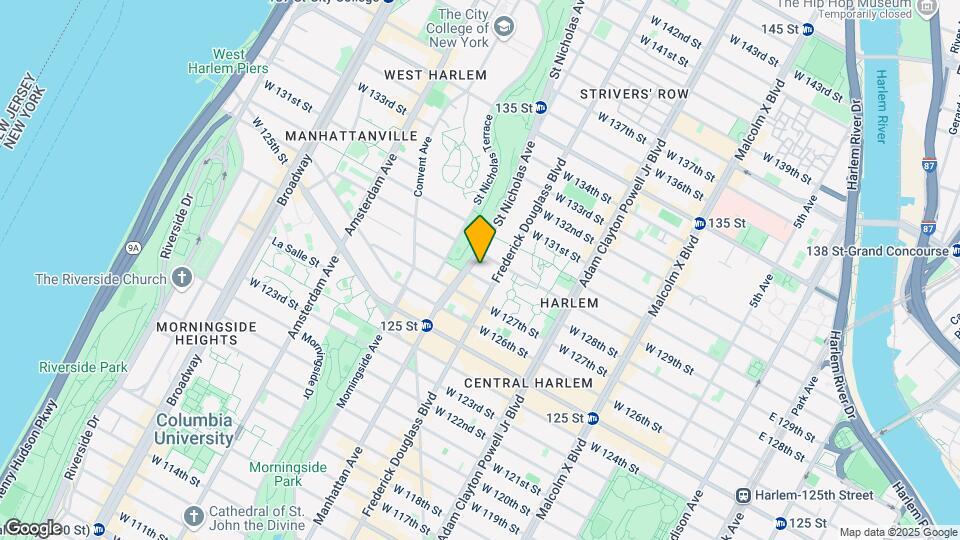 309 W 128th St Map and Location Details