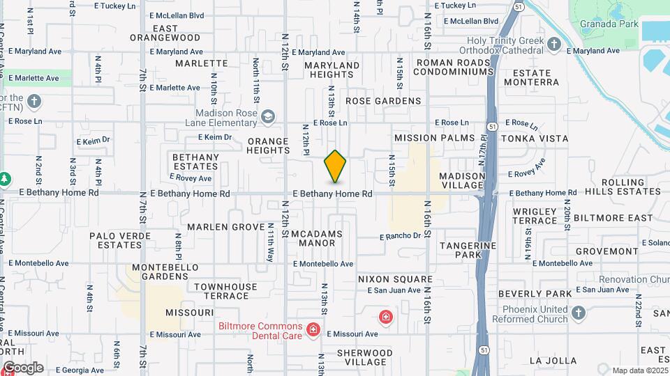 1320 E Bethany Home Rd Mapa y Detalles de la Ubicación