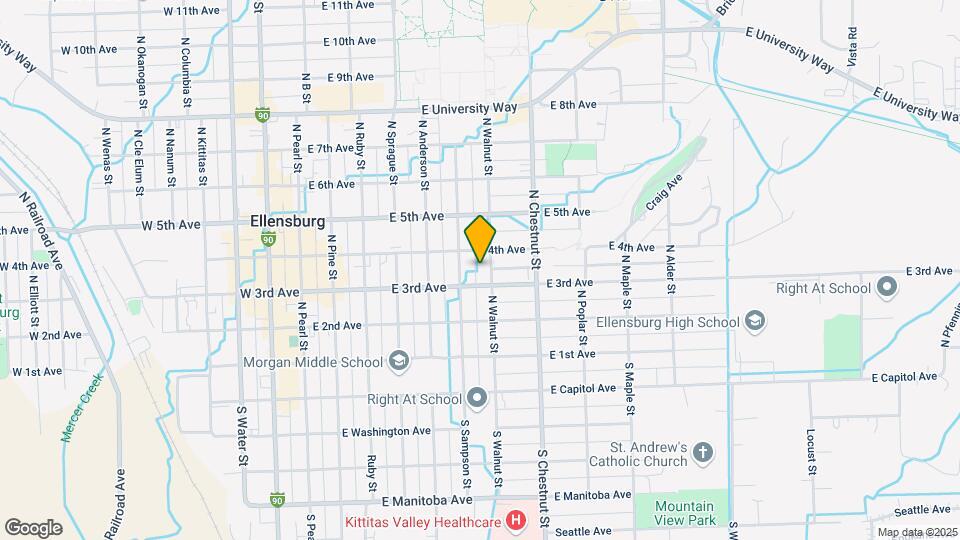303 N Walnut St, Unit 1 Map and Location Details