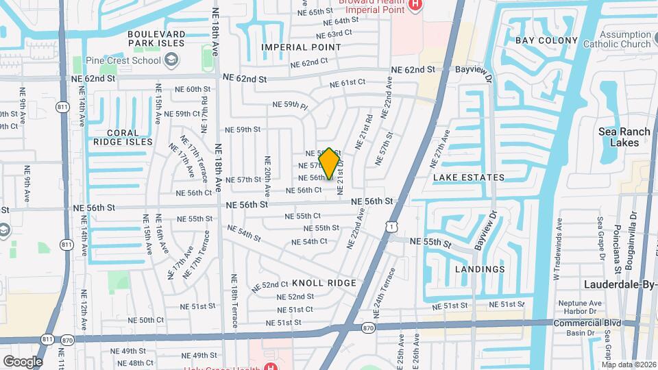 2155 NE 56th Ct Map and Location Details