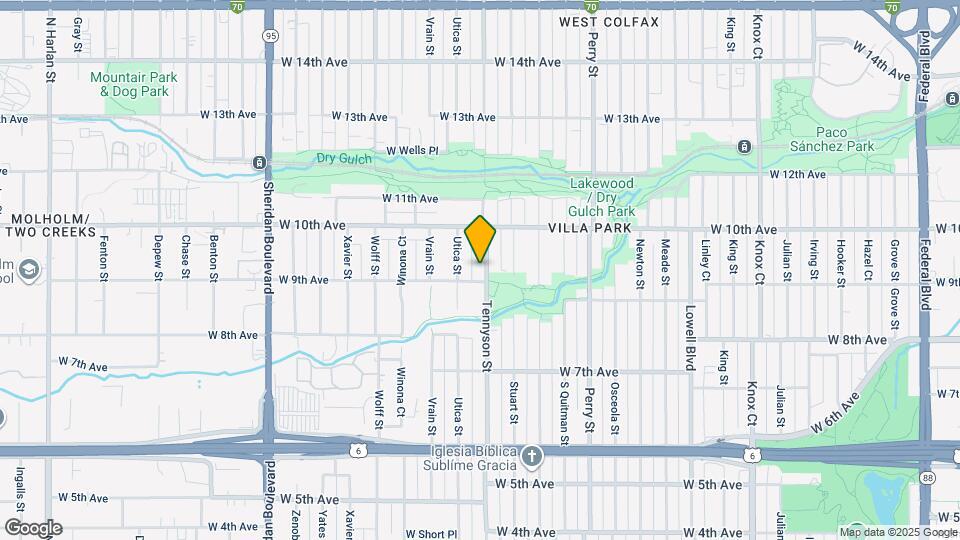 911 Tennyson St Map and Location Details