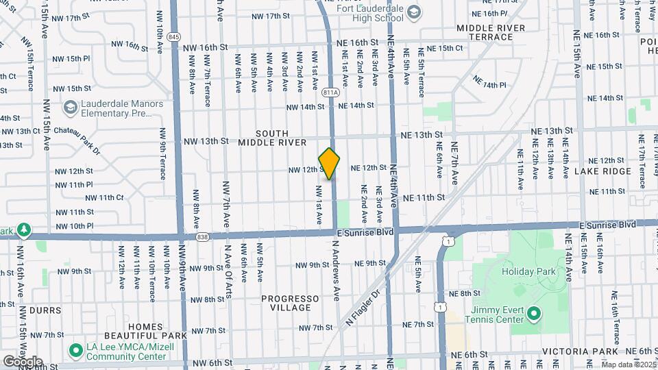 1121-1123 N Andrews Ave Map and Location Details