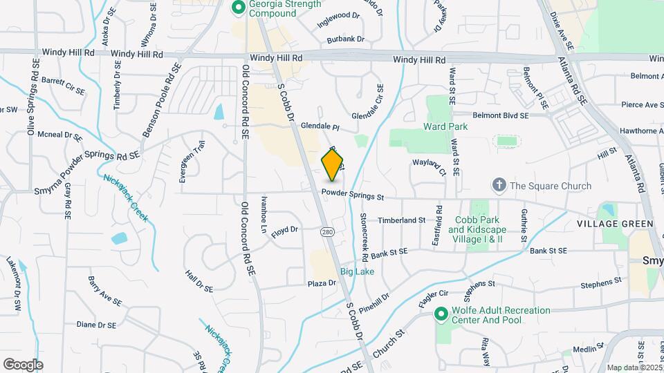 641 Powder Springs St Map and Location Details
