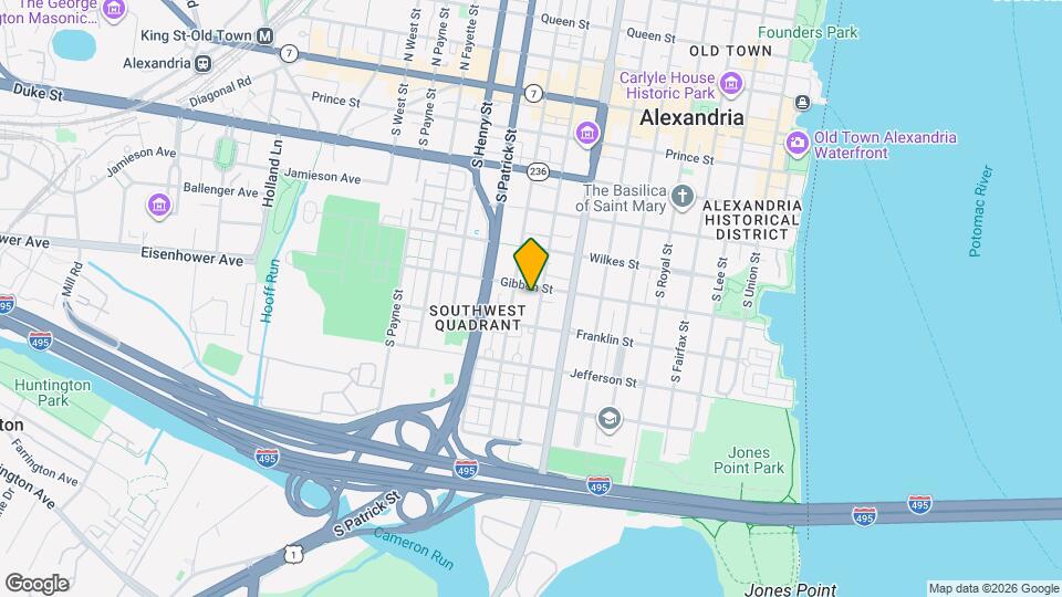 615 S Columbus St Map and Location Details