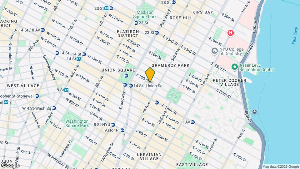 132 E 16th St Map and Location Details