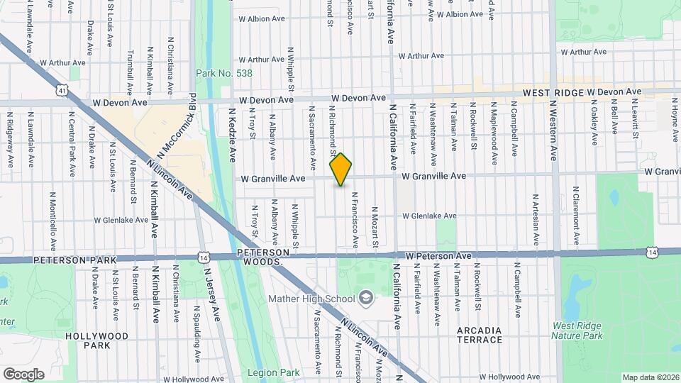 6137 N Richmond St, Unit 1 Map and Location Details