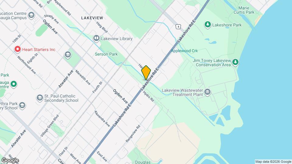 1117 Lakeshore Rd E, Unit 1117 Map and Location Details