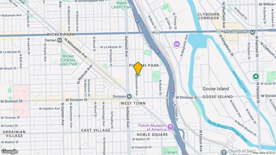 1319 N Bosworth Ave Map and Location Details