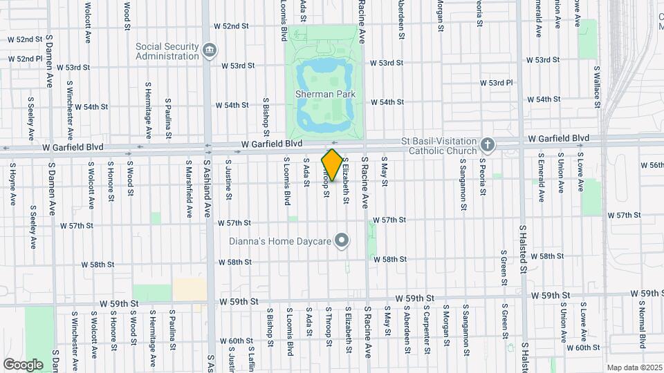 5607 S Throop St Map and Location Details