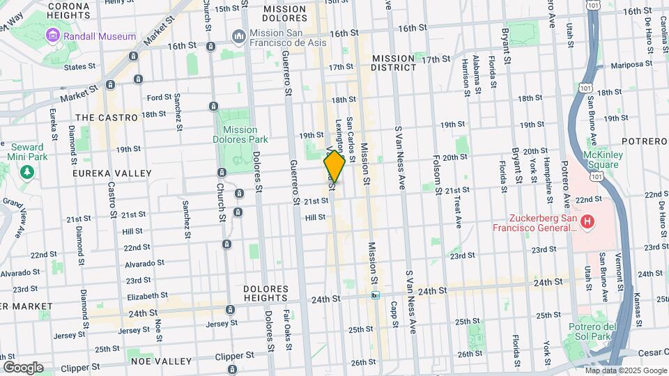 969-975 Valencia St Mapa y Detalles de la Ubicación