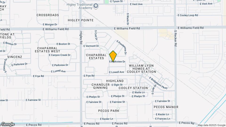 3465 E Parkview Dr Mapa y Detalles de la Ubicación
