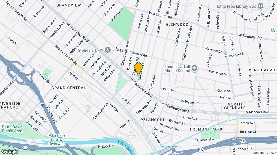 1115 Idlewood Rd, Unit A Map and Location Details