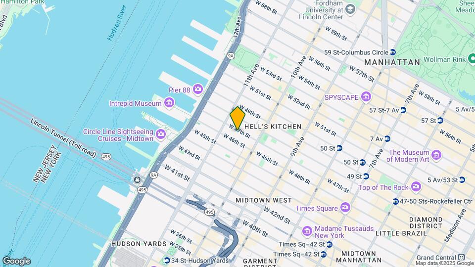538 W 47th St Map and Location Details