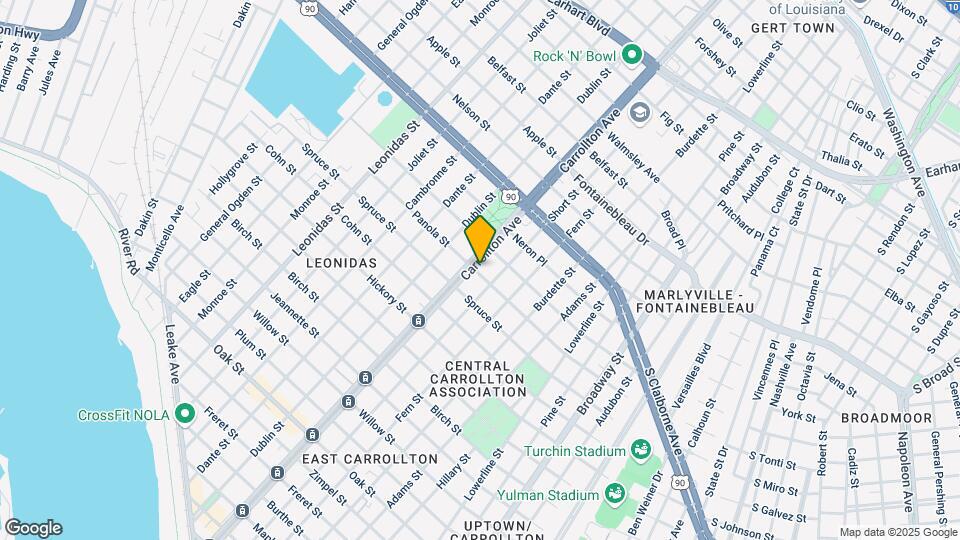 2101 S Carrollton Ave, Unit StreetCarCondo Mapa y Detalles de la Ubicación