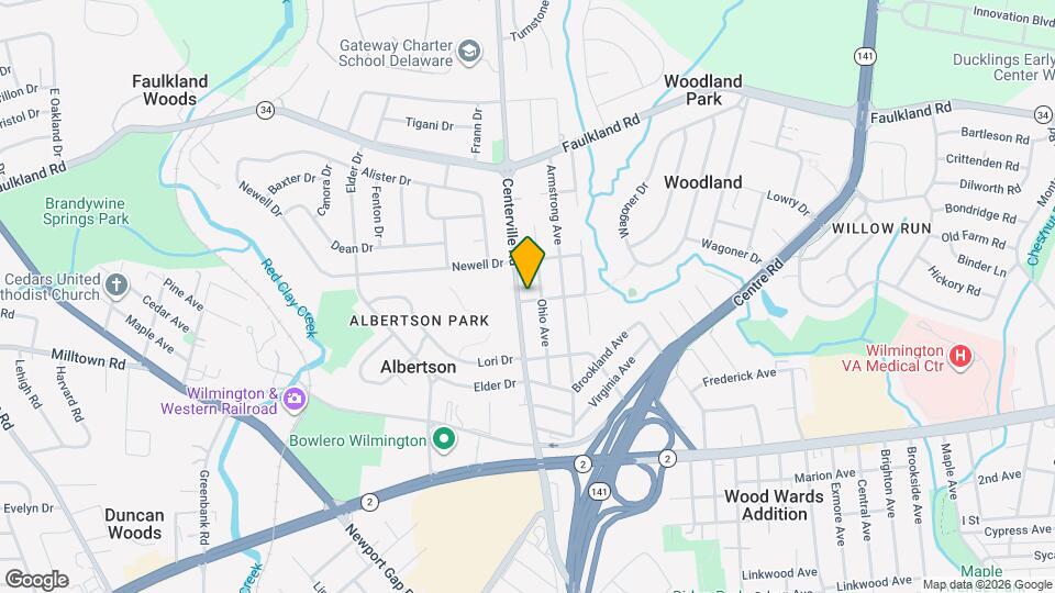 500 Centerville Rd Map and Location Details