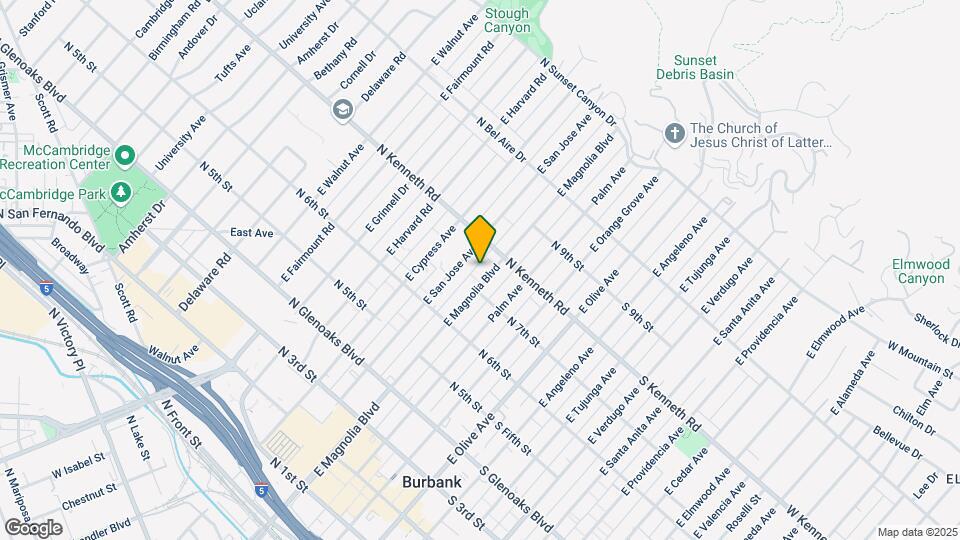 719 E Magnolia Blvd Mapa y Detalles de la Ubicación