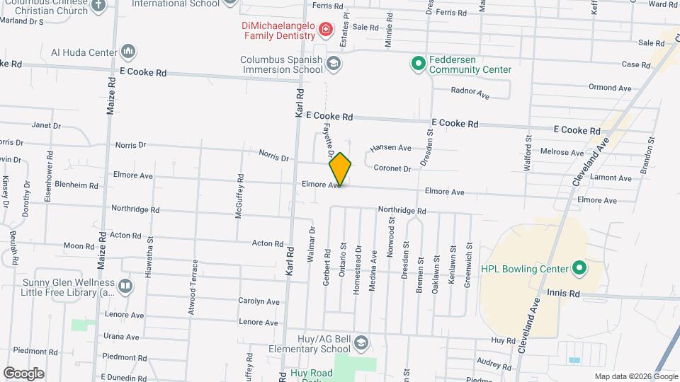 1517 Elmore Ave Map and Location Details