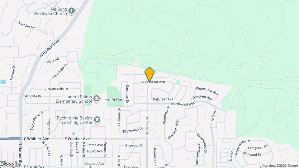 1198 Woodcrest Ave Map and Location Details