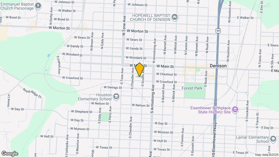 913 W Crawford St Map and Location Details