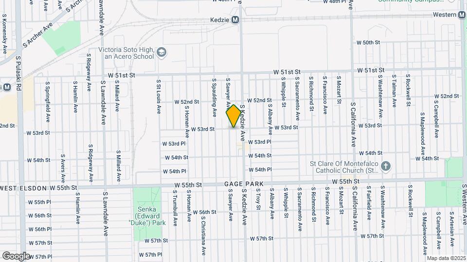 5301 S Sawyer Ave Map and Location Details