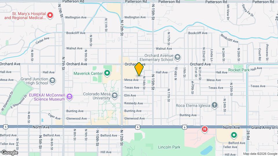 1334 Mesa Ave Map and Location Details