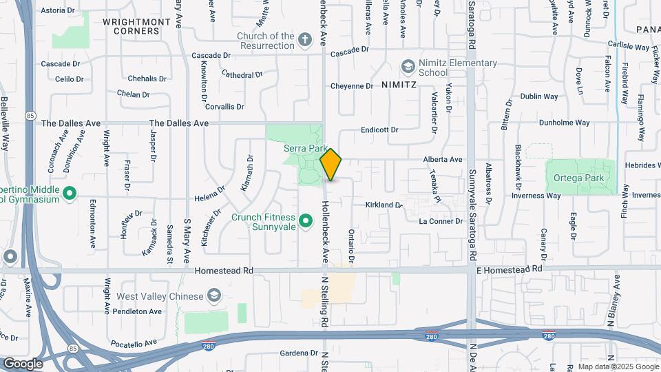 1580 Hollenbeck Ave Map and Location Details
