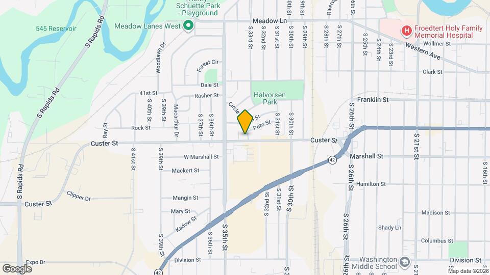 3402 Custer St Mapa y Detalles de la Ubicación