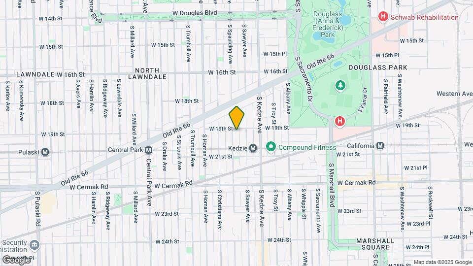 1909 S Spaulding Ave Map and Location Details