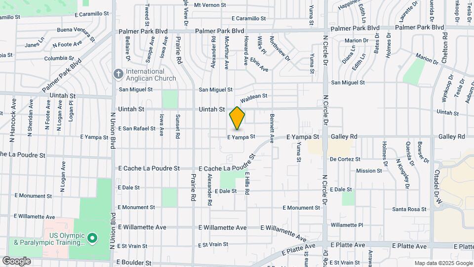 2520 E Yampa St Map and Location Details