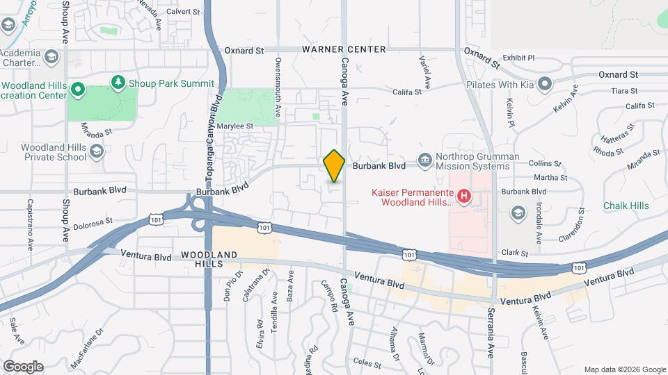 21450 Burbank Blvd Mapa y Detalles de la Ubicación