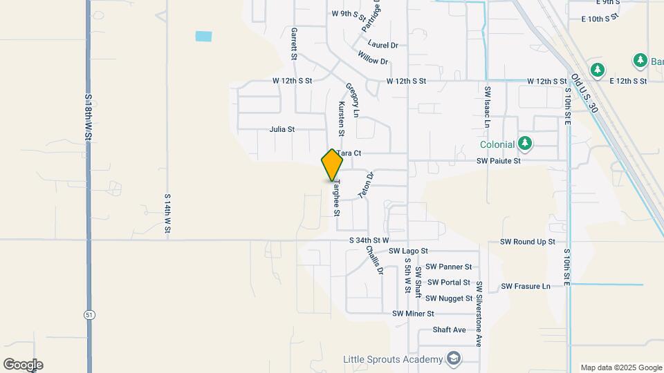 1665 Targhee St Mapa y Detalles de la Ubicación