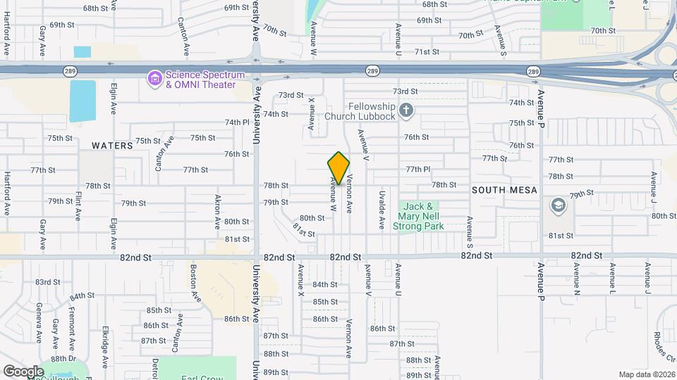 7801 Avenue X Map and Location Details