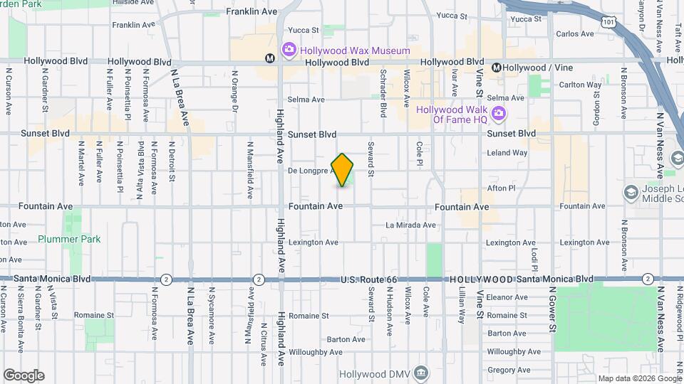 1322 N Cherokee Ave Map and Location Details