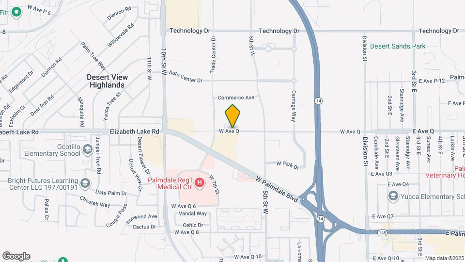 547 W Ave Q Map and Location Details