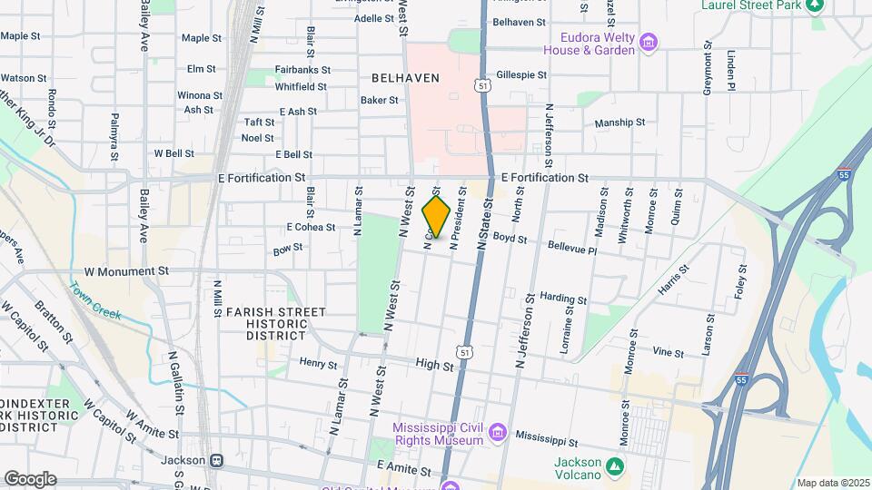 814 N Congress St Map and Location Details