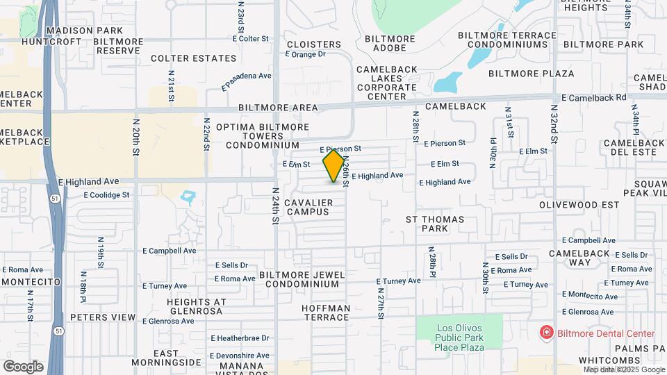 2528 E Coolidge St Map and Location Details