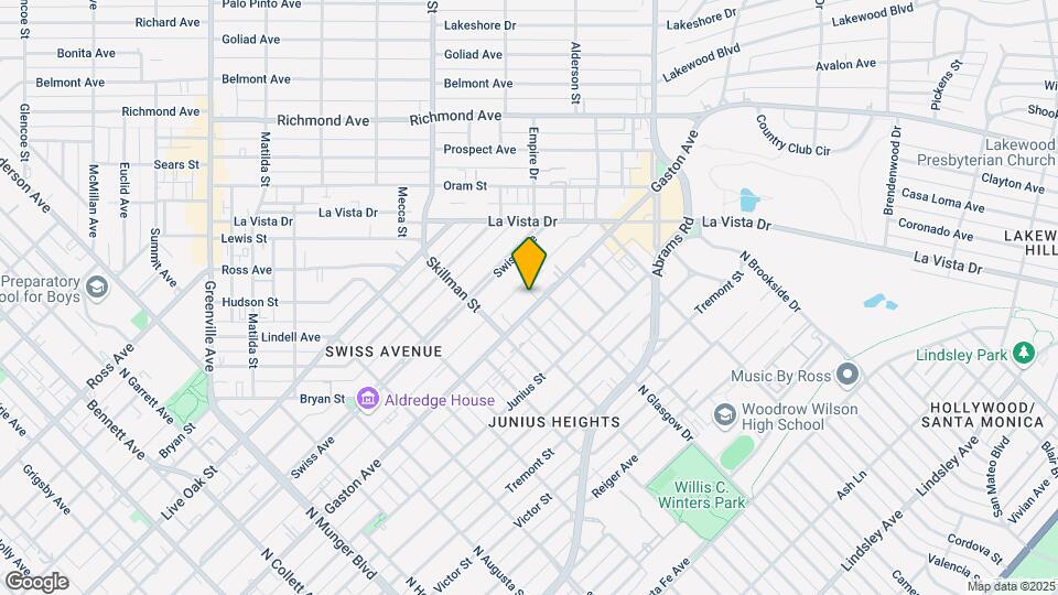 5921 Gaston Ave Mapa y Detalles de la Ubicación