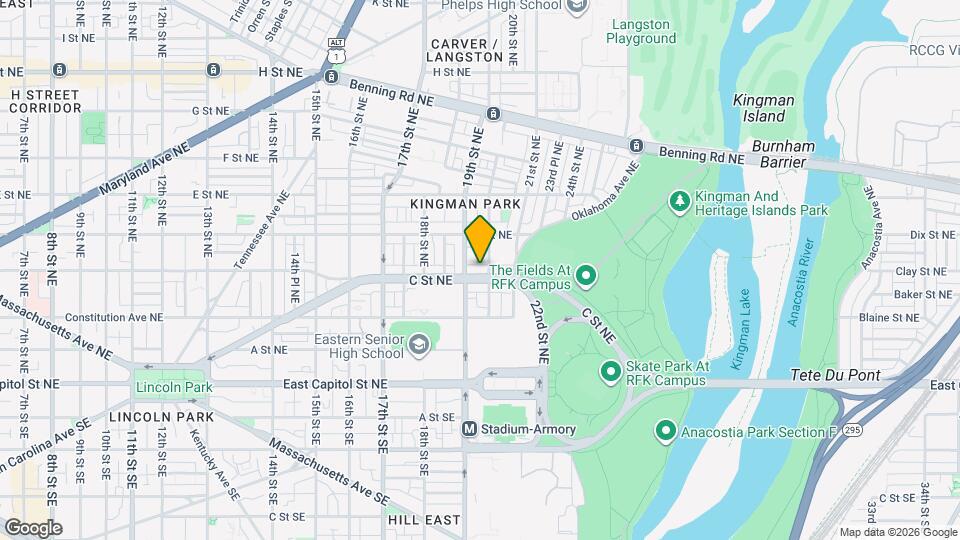 1916 C St NE, Unit 1 Mapa y Detalles de la Ubicación